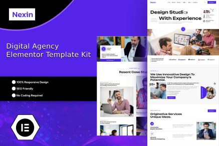Nexin- Creative Digital Agency Elementor Template Kit