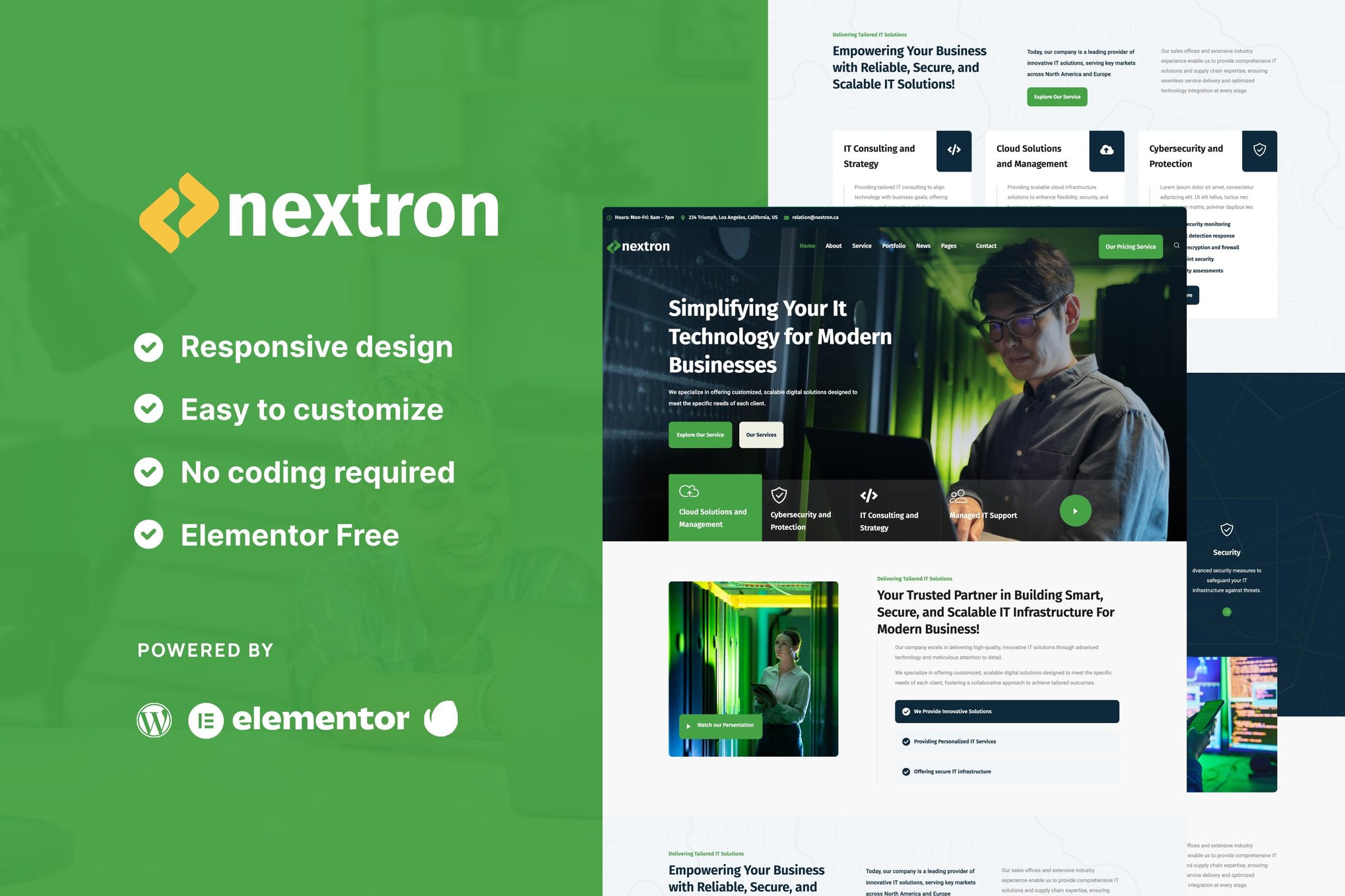 Nextron- Tech Company Elementor Template Kit