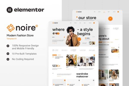 Noire- Modern Fashion Store Elementor Template Kit