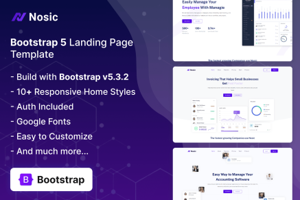 Nosic- Responsive Bootstrap Landing Page Template