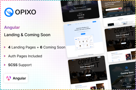 Opixo- Angular Landing & Coming Soon Template