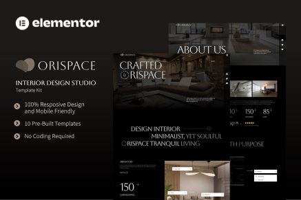 Orispace- Interior Design Studio Elementor Template Kit