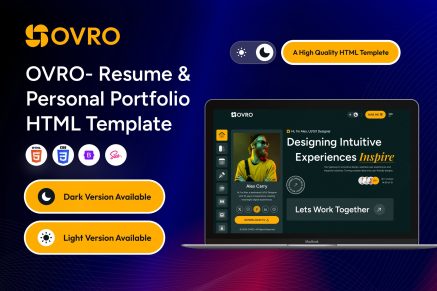 Ovro- Resume & Personal Portfolio HTML Template