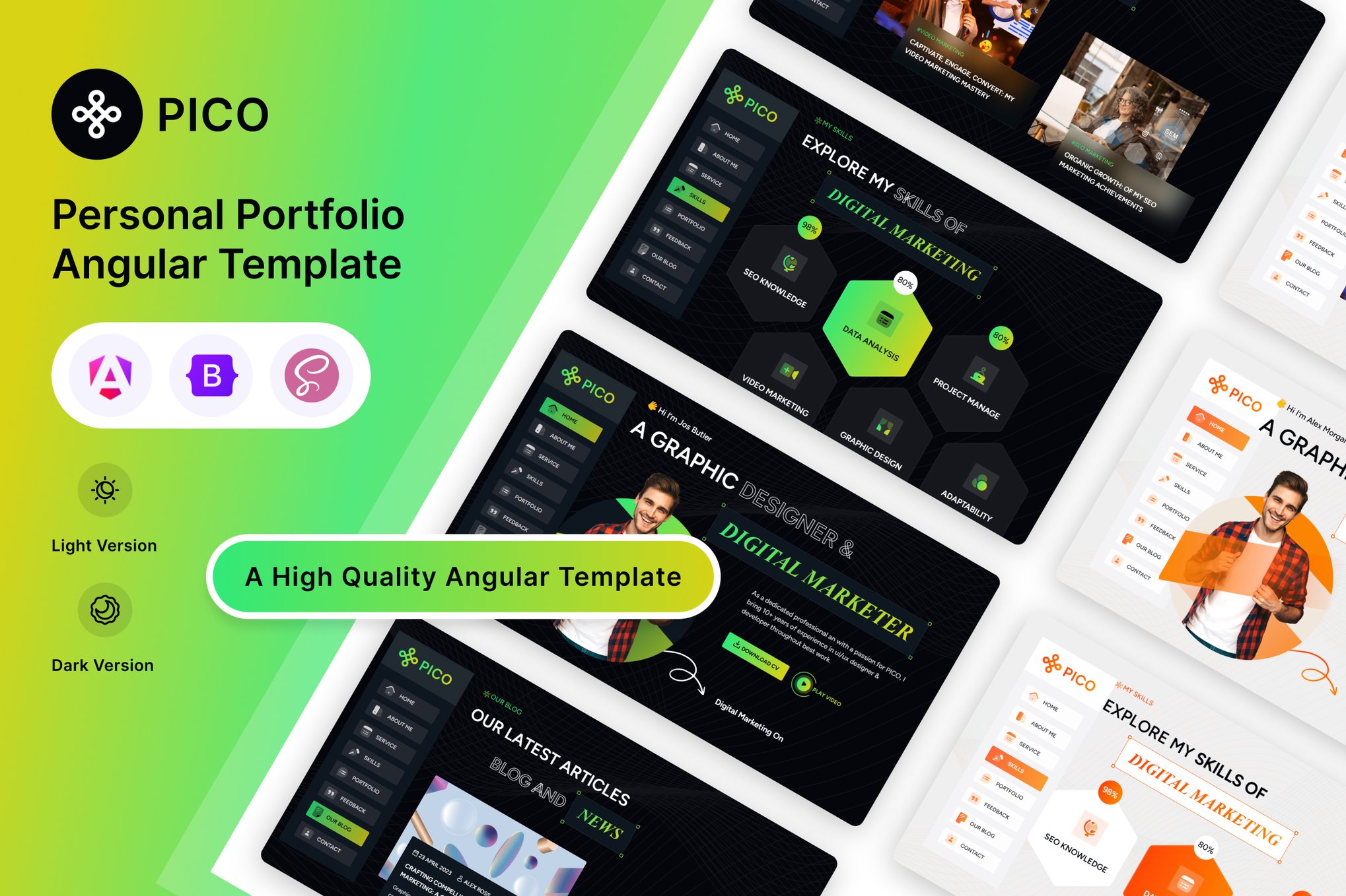 Pico- Angular Personal Portfolio Template