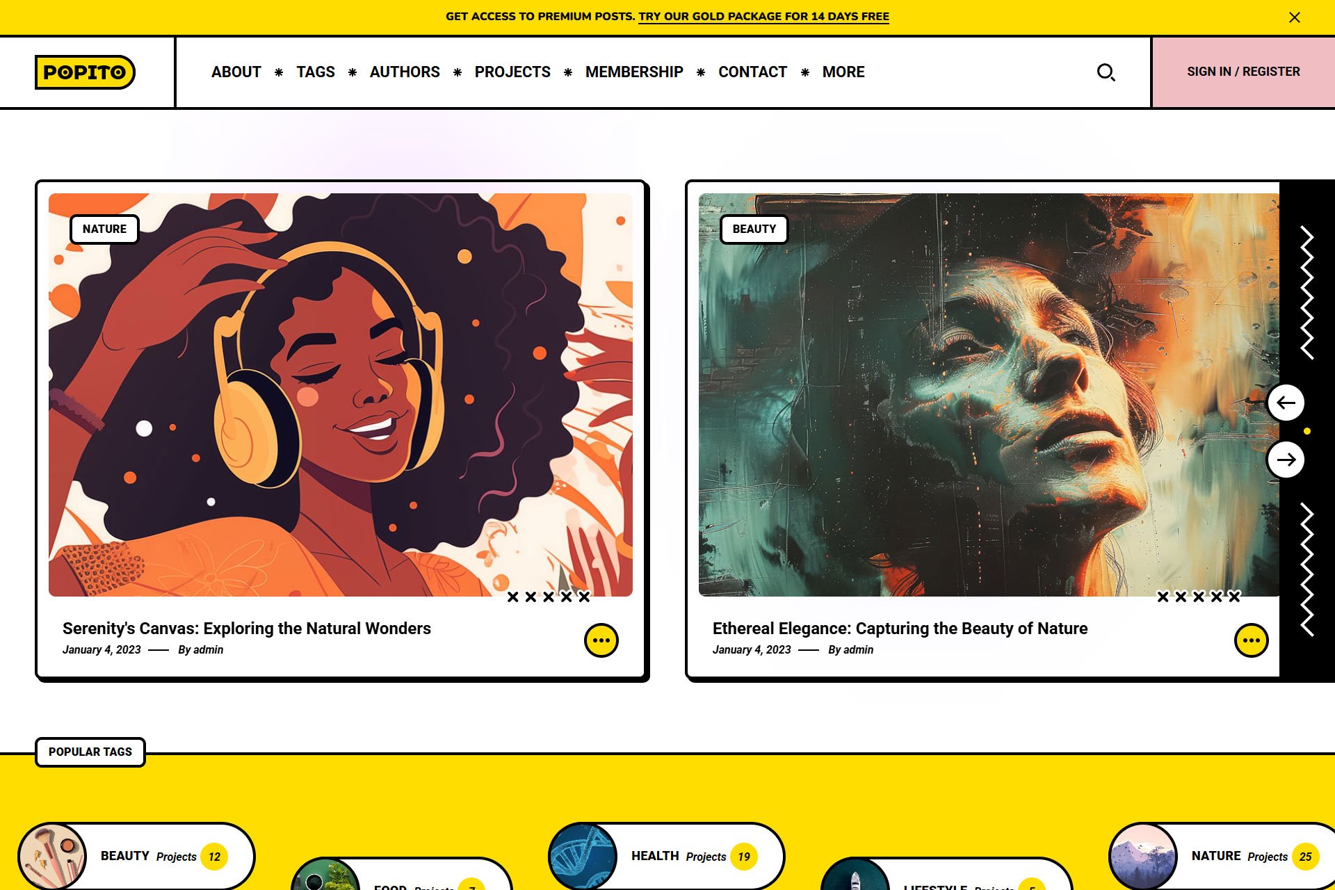 Popito- Personal Portfolio HTML Template