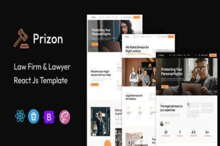 Prizon | Law Firm & Lawyer React Js Template