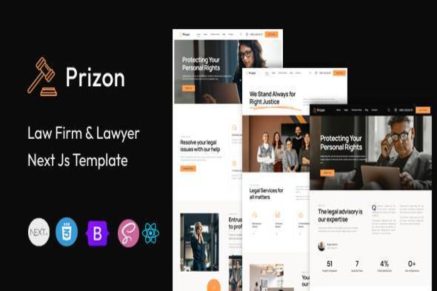 Prizon | Law Firm & Lawyer React Next Js Template