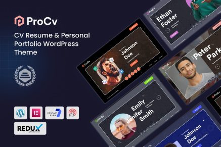 ProCv 1.0- CV Resume & Personal Portfolio WordPress Theme