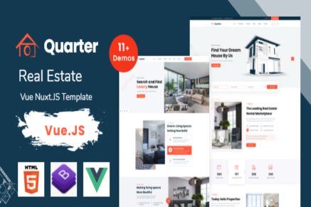 Quarter- Real Estate Vue Nuxt Js Template