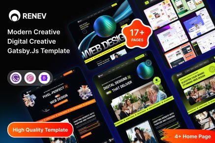 Renev- GatsbyJs Modern Creative Digital Agency