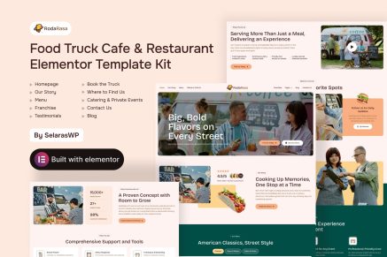 RodaRasa- Food Truck Cafe & Restaurant Elementor Template Kit