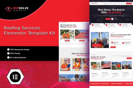Roofsolve- Roofing Services Elementor Template Kit