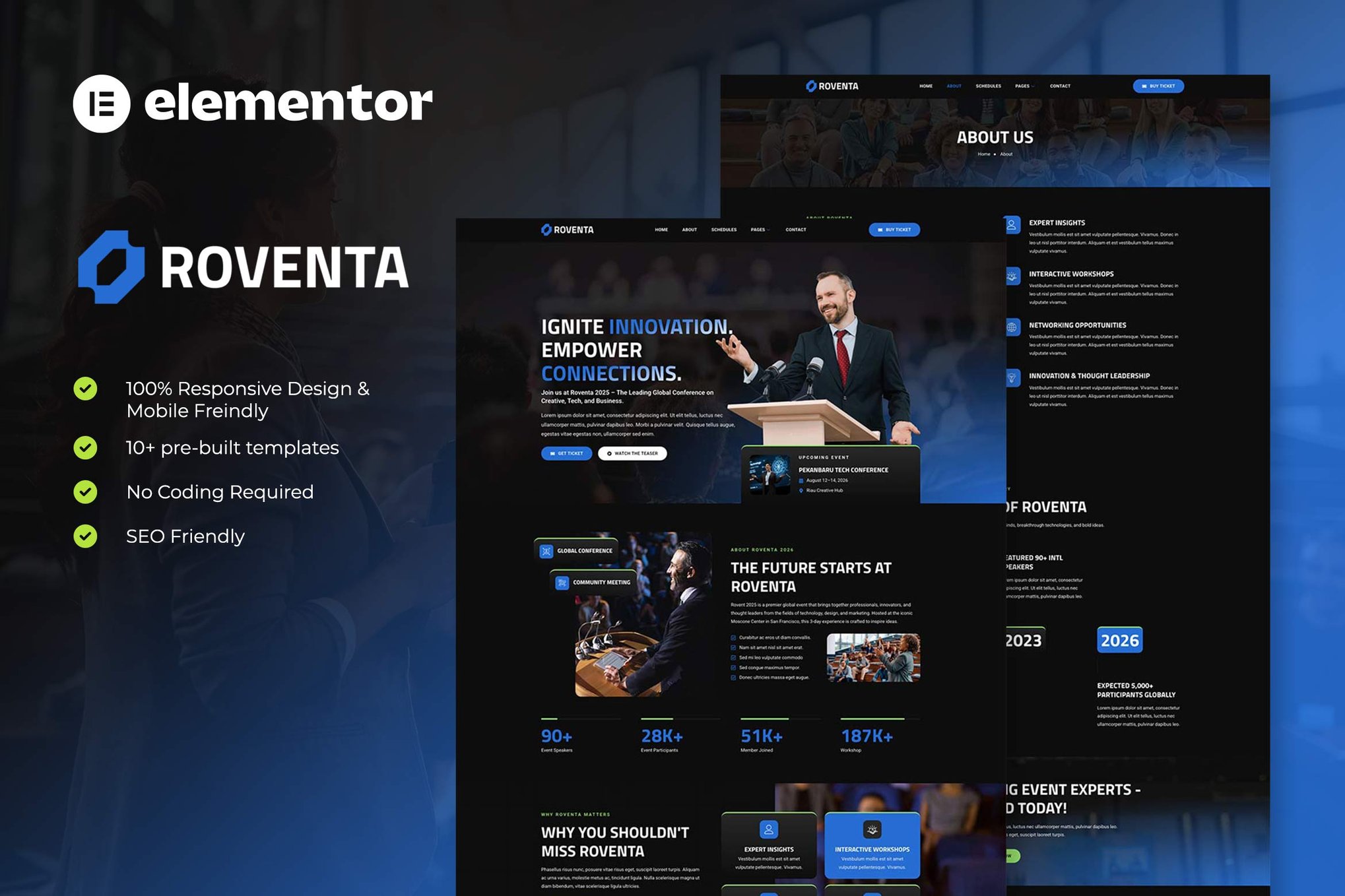 Roventa- Event & Conference Elementor Template Kit