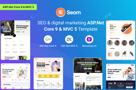Seom SEO digital marketing ASPNet & MVC Template