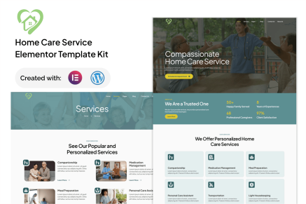 Serena- Home Care Services Elementor Template Kit