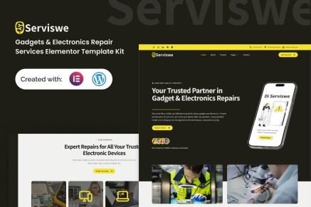 Serviswe- Gadget & Electronic Repair Service Elementor Template Kit