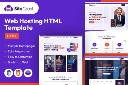 SiteCrest | Web Hosting HTML Template