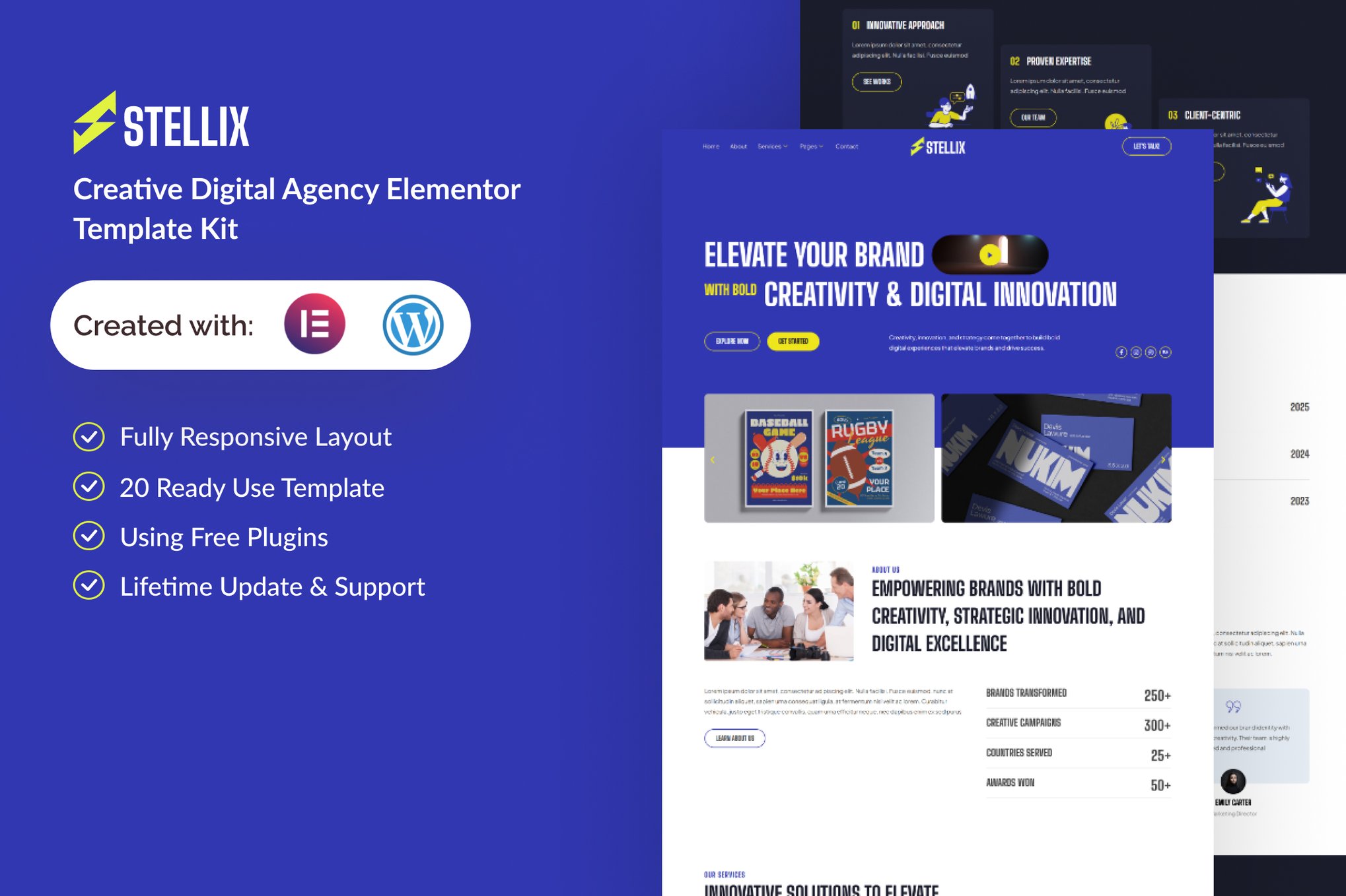 Stellix- Creative Digital Agency Elementor Template Kit