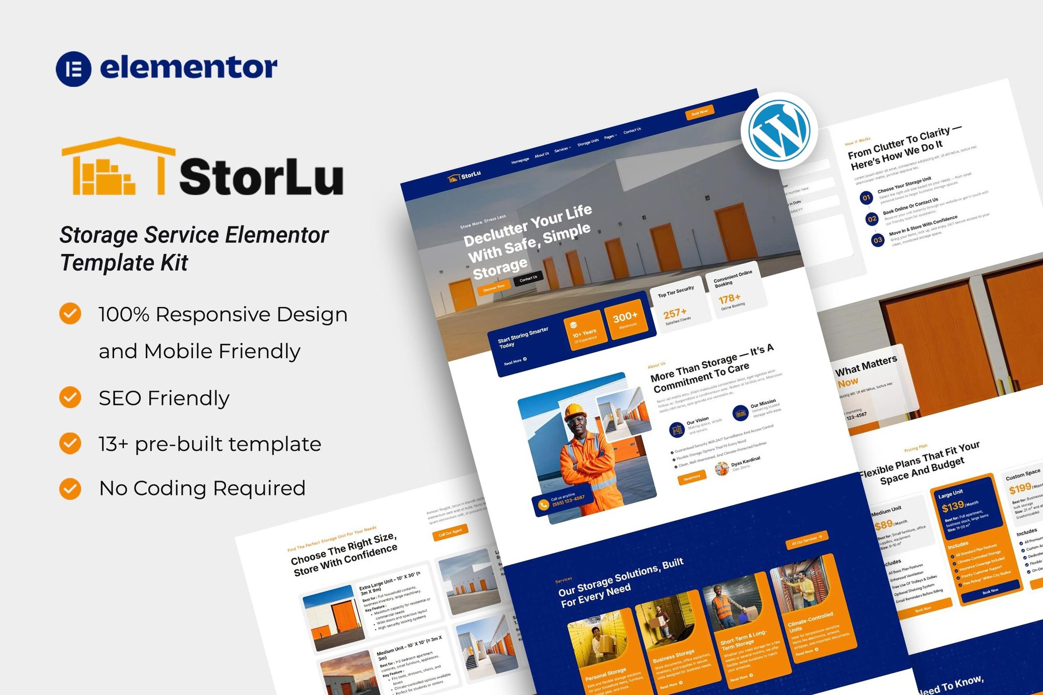 StorLu- Storage Service Elementor Template Kit