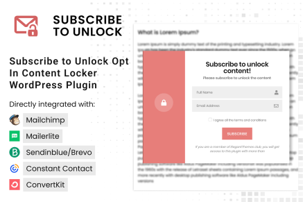 Subscribe to Unlock Opt In Content Locker