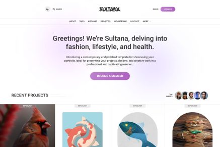 Sultana- Minimal Personal Portfolio HTML Template