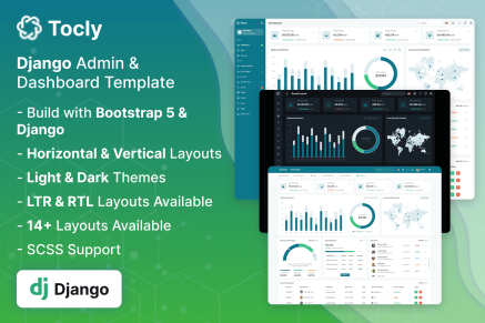Tocly- Django Admin & Dashboard Template