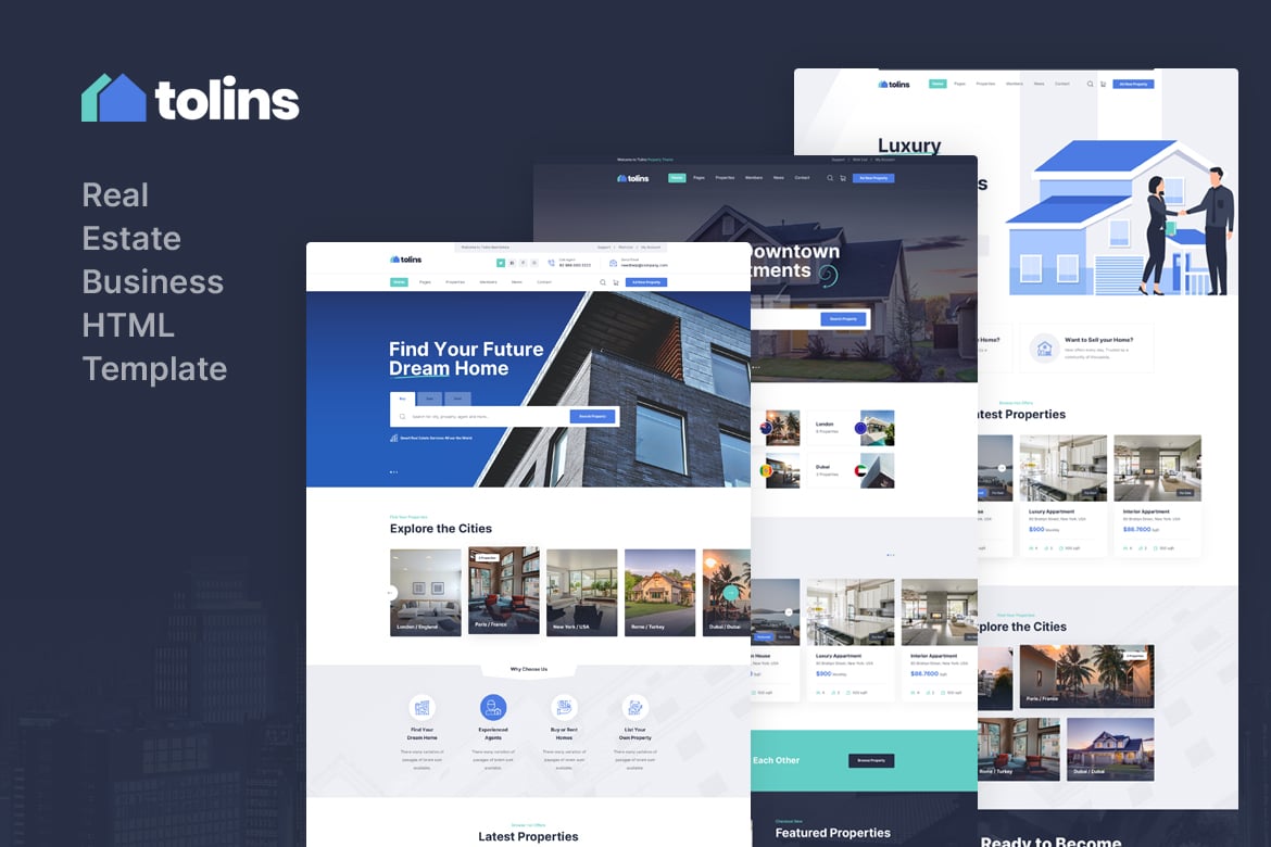Tolips- Real Estate Business HTML Template