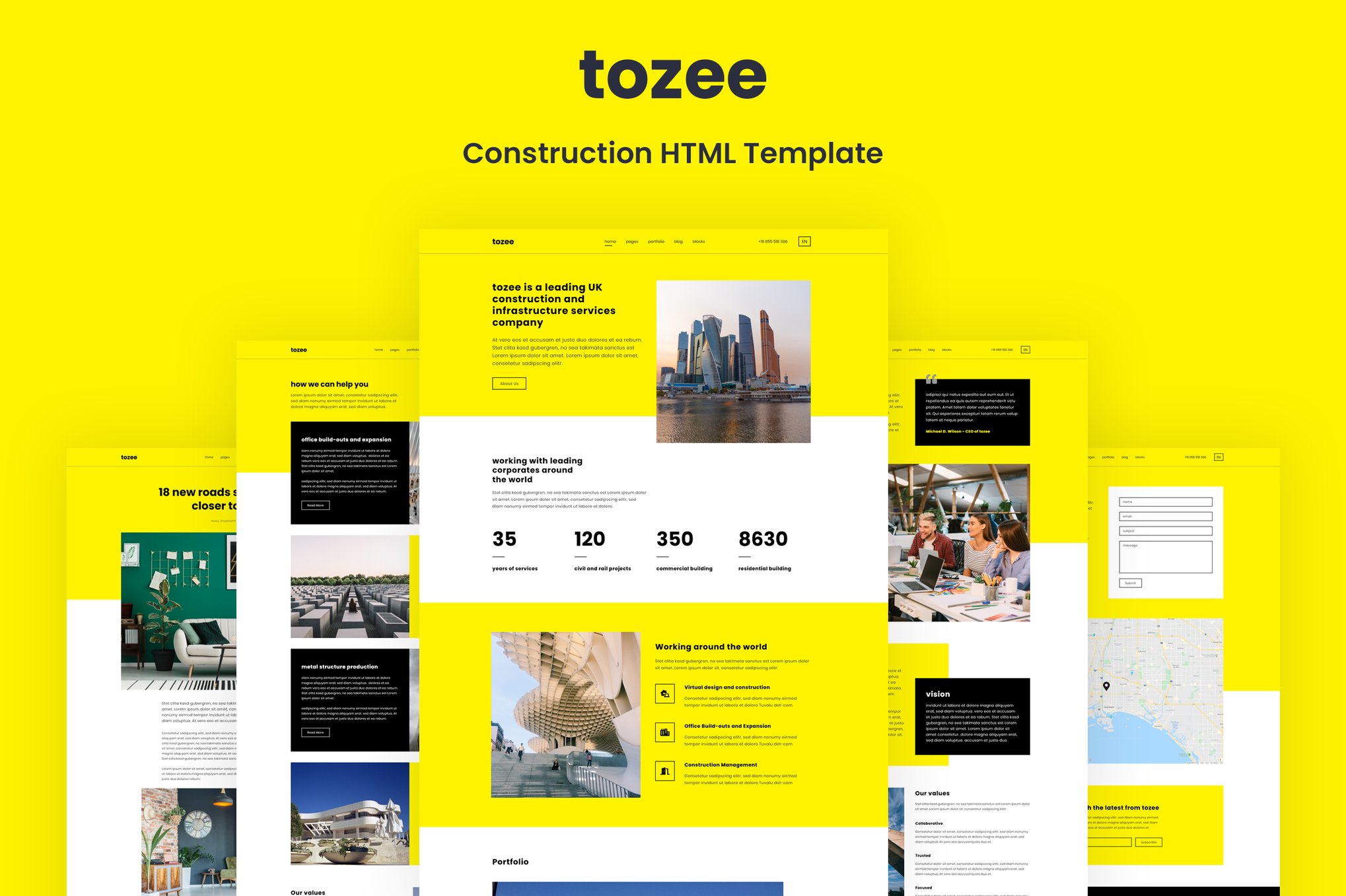 Tozee- Construction HTML Template