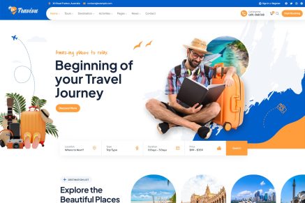 Travivu- Travel & Tour Booking 1.0.7 WordPress Theme