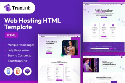 TrueLink- Web Hosting HTML Template