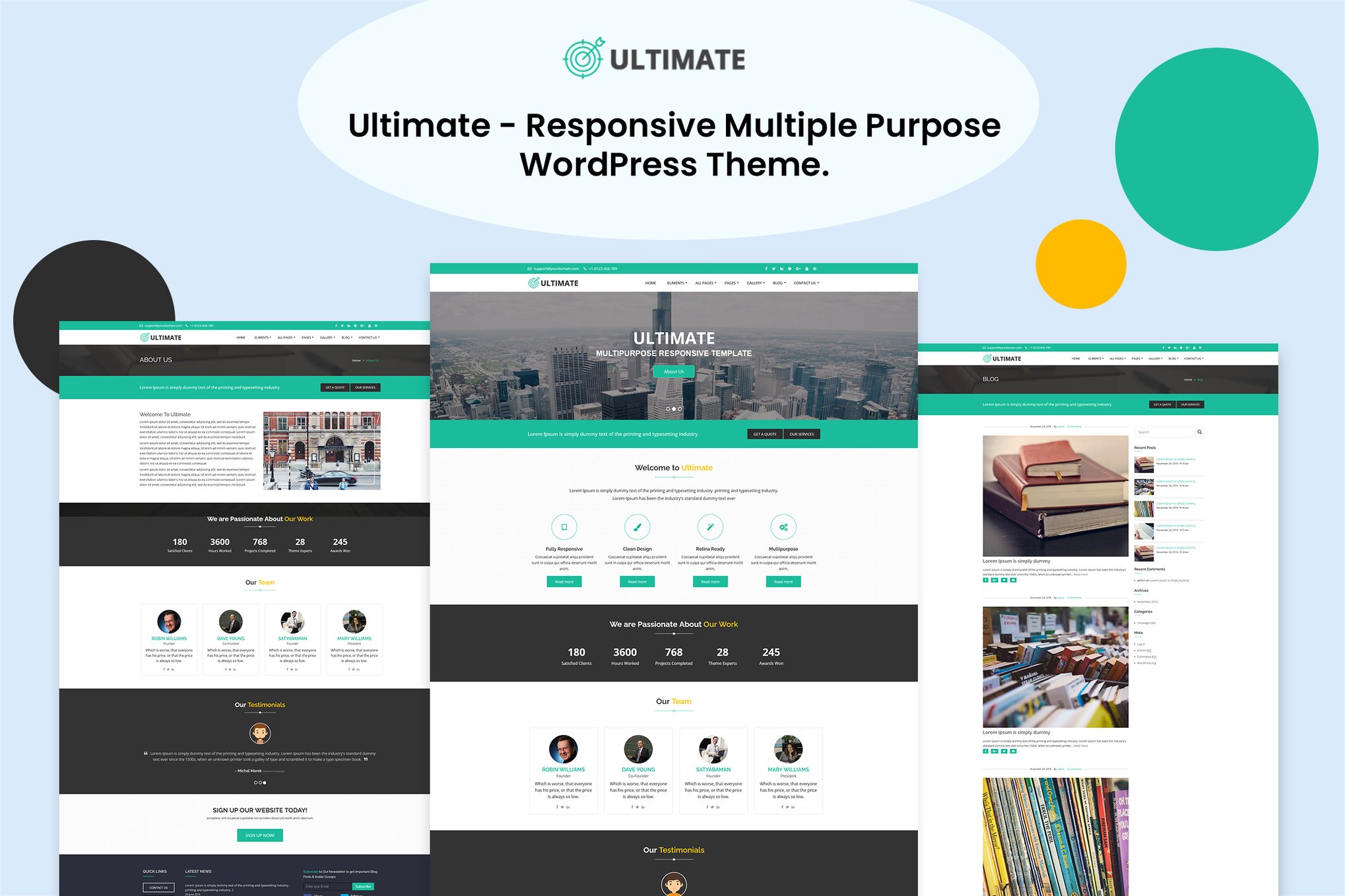 Ultimate 6.0- Responsive Multiple Purpose WordPress Theme