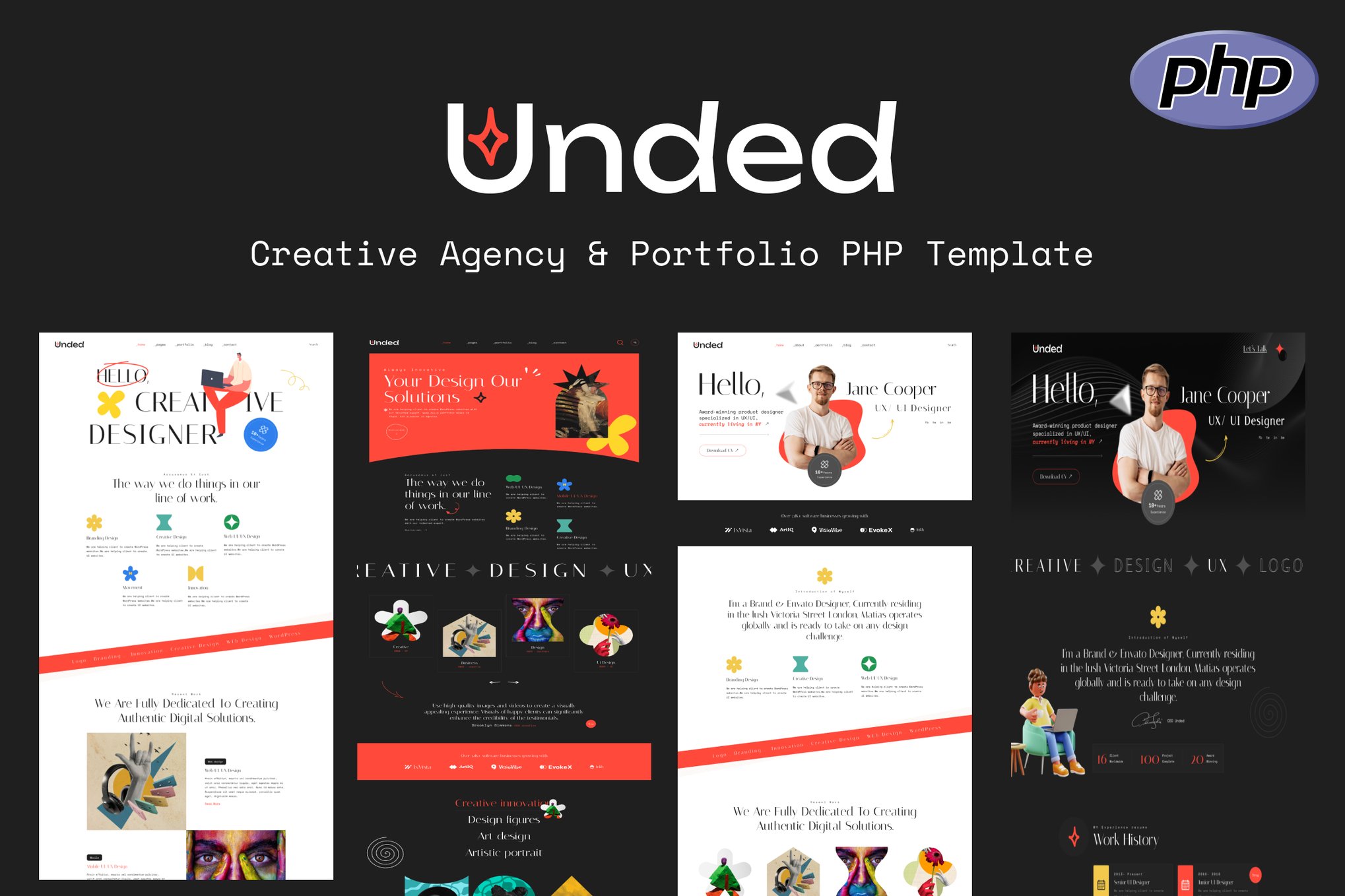 Unded- Creative Portfolio PHP Template