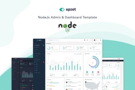 Upzet- NodeJs Admin & Dashboard Template