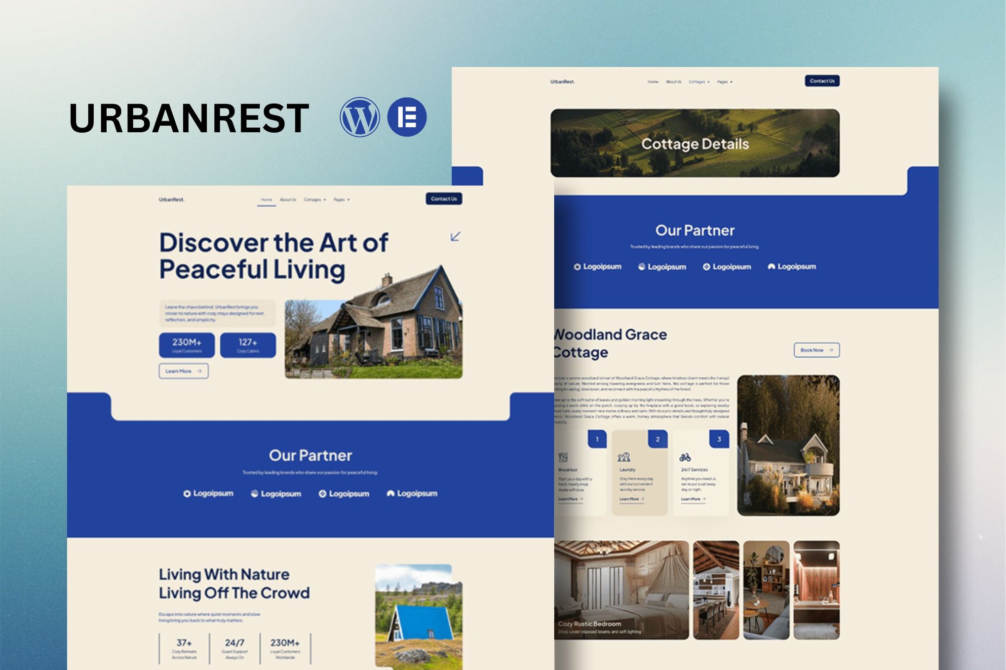 Urbanrest- Nature Cottage Elementor Template Kit