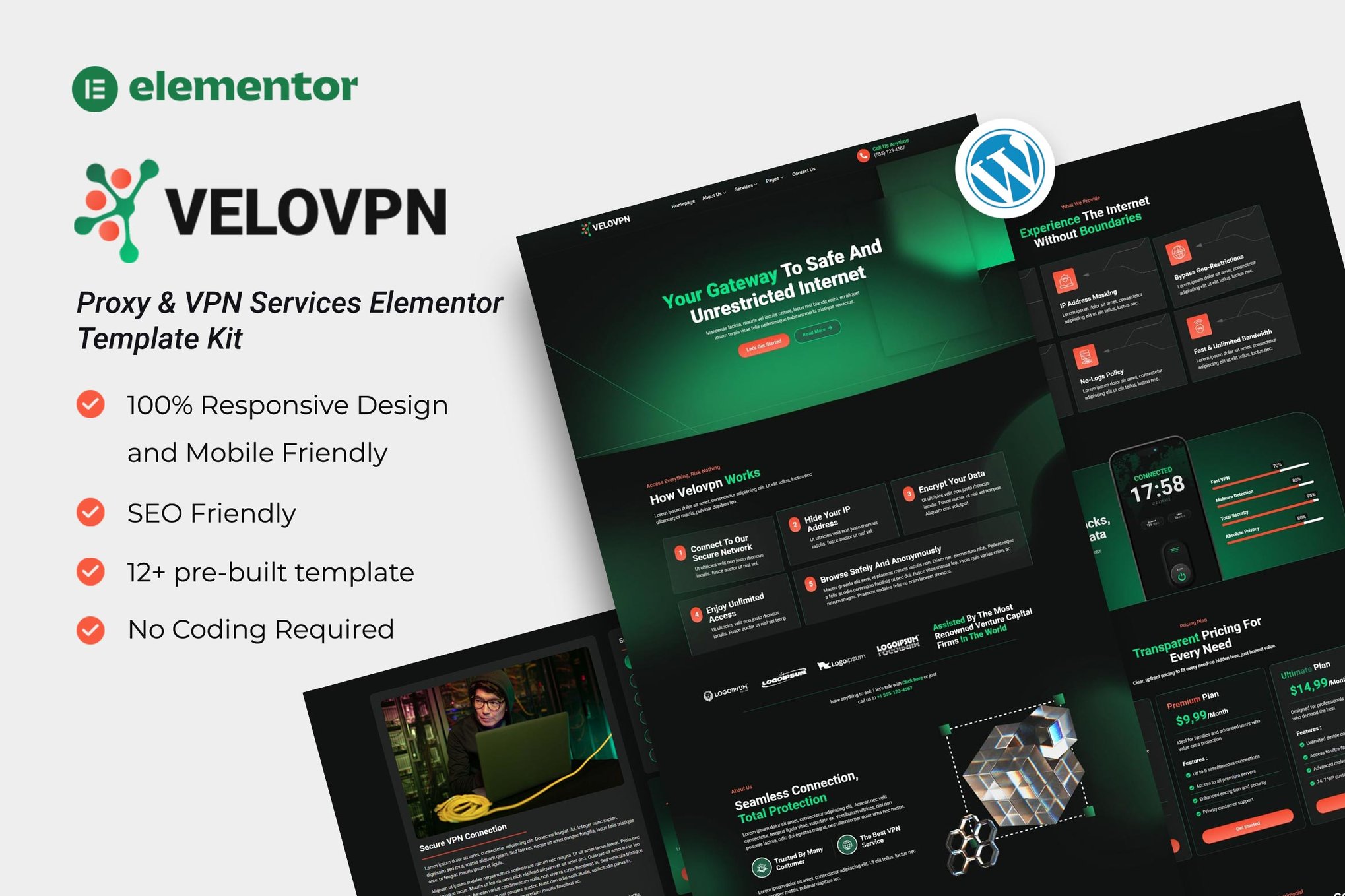 Velovpn- Proxy & VPN Services Elementor Template Kit