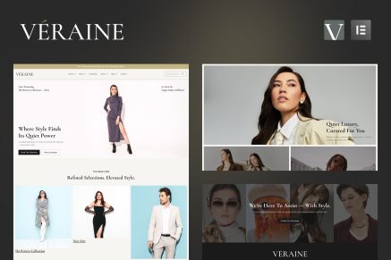 Veraine- Luxury Fashion Marketplace Elementor Template Kit
