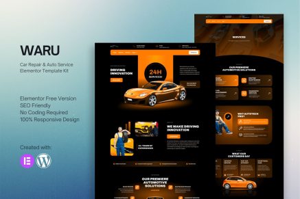 Waru- Car Repair & Auto Service Elementor Template Kit