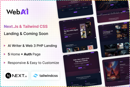 WebAi- AI Startup & Technology NextJs Landing