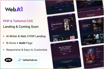WebAi- AI Startup & Technology PHP Landing Template