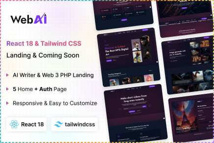 WebAi- AI Startup & Technology React Landing Template
