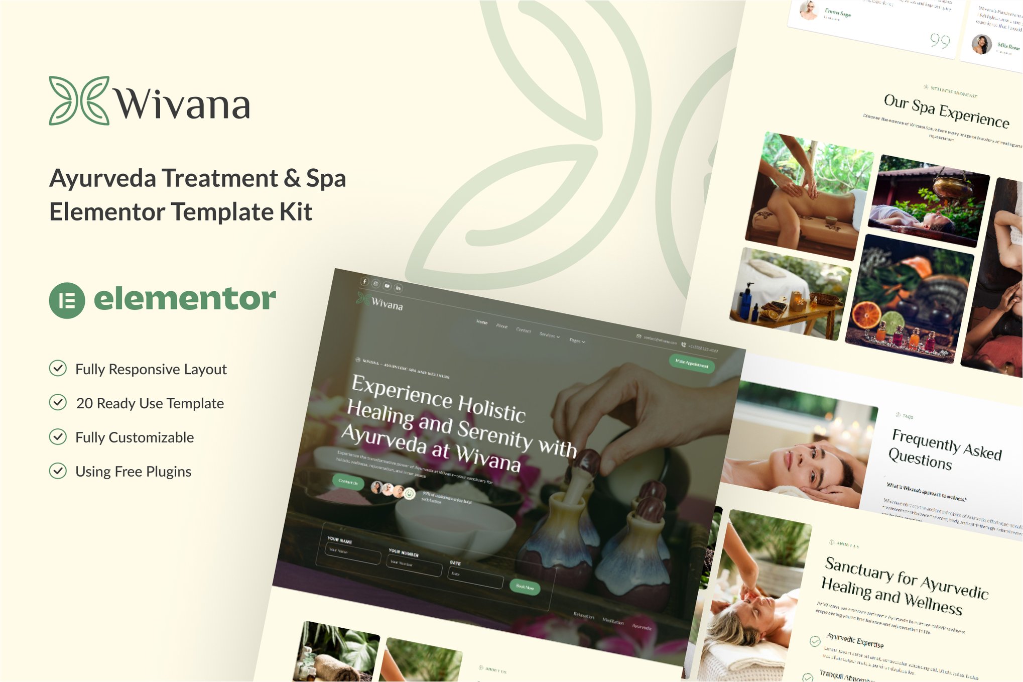 Wivana- Ayurveda Treatment & Spa Elementor Template Kit