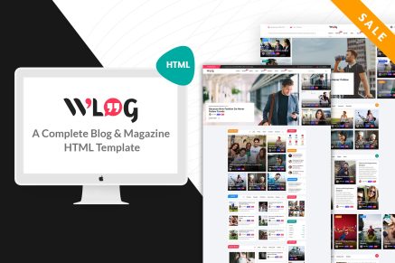 Wlog- Blog and Magazine HTML Template