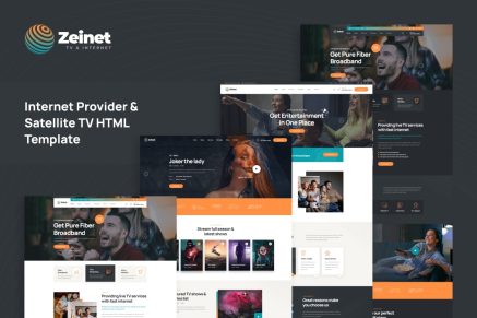 Zeinet- Internet Provider & Satellite TV HTML Template