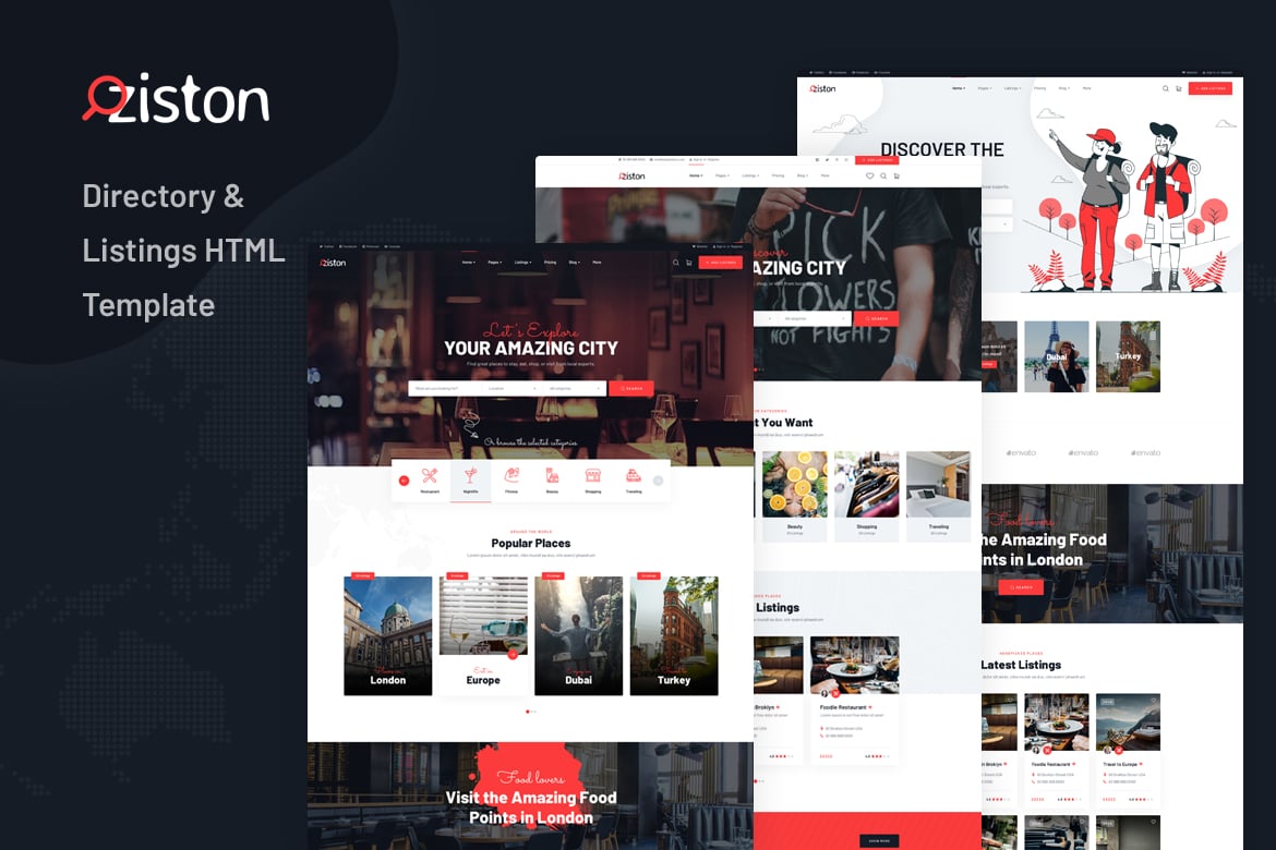 Ziston- Directory & Listings HTML Template