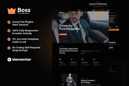 Boss - Premium Transportation Services Elementor Template Kit