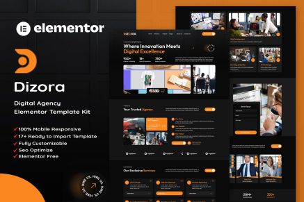 Dizora - Digital Agency Elementor Template Kit