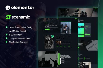 Scenamic - Video Production Service Elementor Template Kit