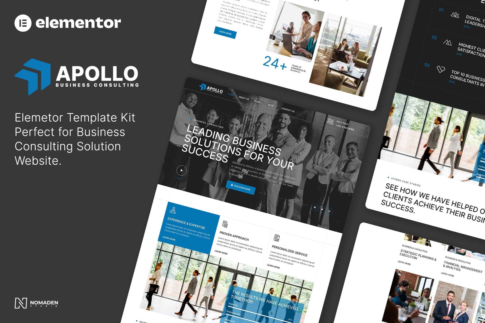 Apollo - Business Consulting Elementor TemplateKit
