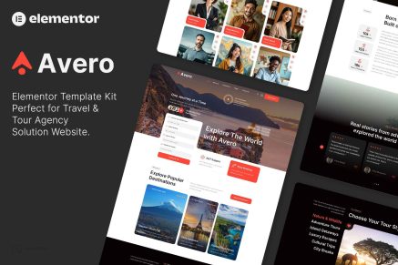 Avero - Travel & Tour Agency Elementor Template Kits