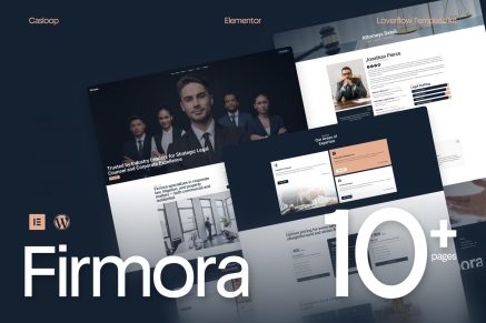 Firmora - Modern Professional Law Firm & Attorney Elementor Template Kit